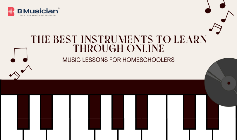 Learn instruments via online music lessons for homeschoolers